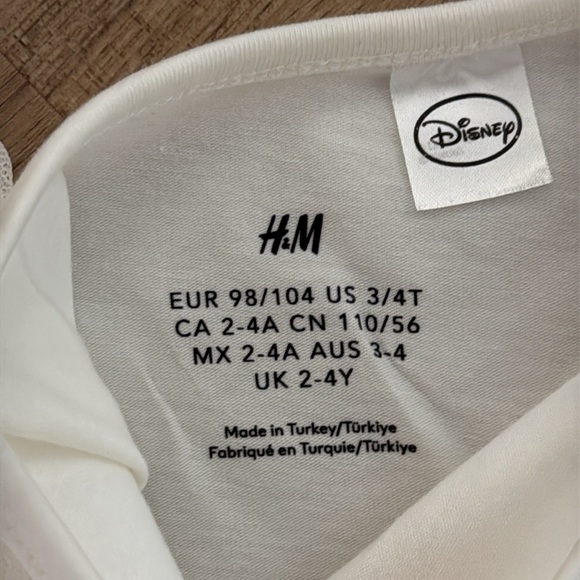 NWT H&M Disney Princess Cinderella Long Sleeve Top 3-4T - Picture 3 of 6